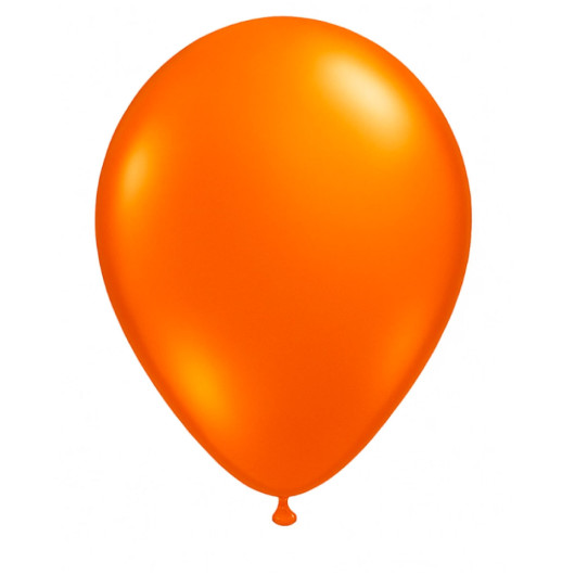 Metallic Pearl 28cm Balloons Orange Image